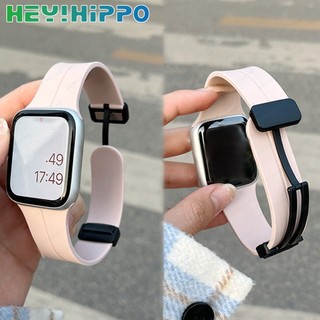 Dây Đeo Silicone Khóa Nam Châm Cho iwatch ultra 49mm iwatch Series 8 se 7 6 5 4 3 45mm 41mm 44mm 40mm 42mm 38mm