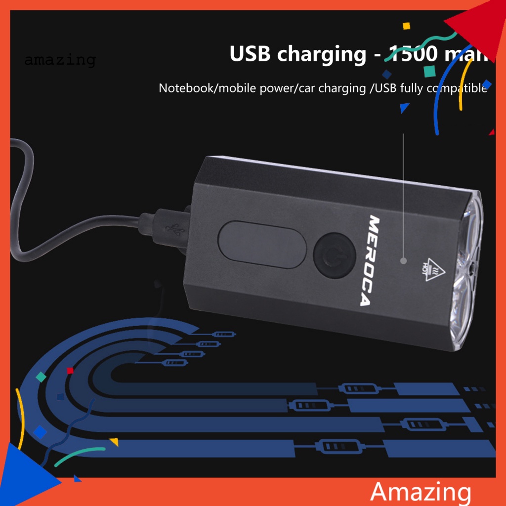 Đèn Pin 1500mAh Gắn Xe Đạp Sử Dụng Năng Lượng Thấp