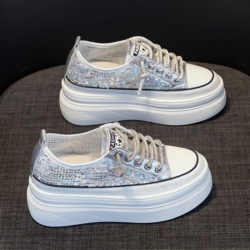 【Height+】Giày Sneaker Đế Mềm Dày 6cm Thời Trang Mùa Hè 2023 Dành Cho Nữ giày thể thao nữ