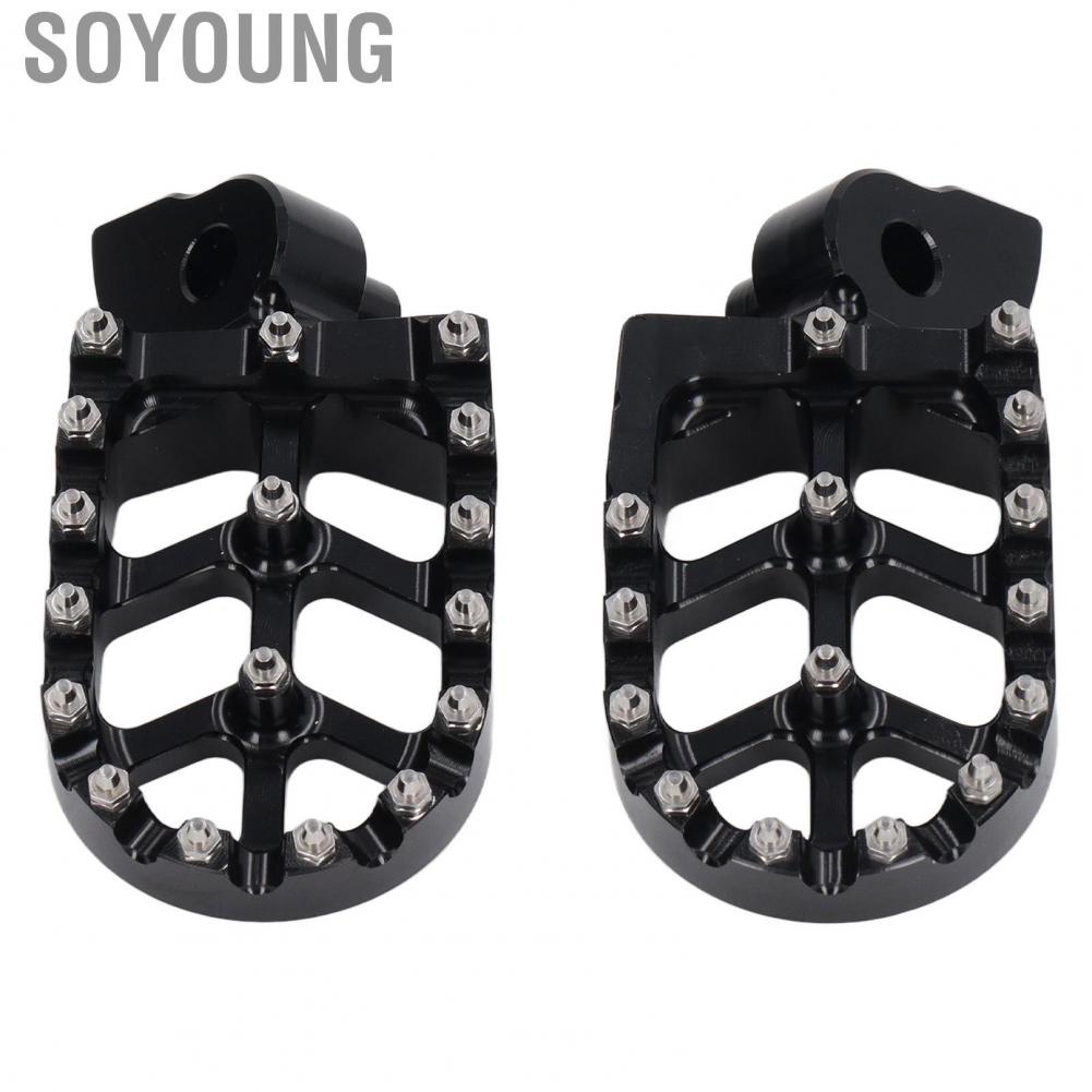 Soyoung Wide Foot Pegs CNC Aluminum Alloy Hardened Steel  Motorcycle Footrests for XR50R XR70R XR80R XR100R
