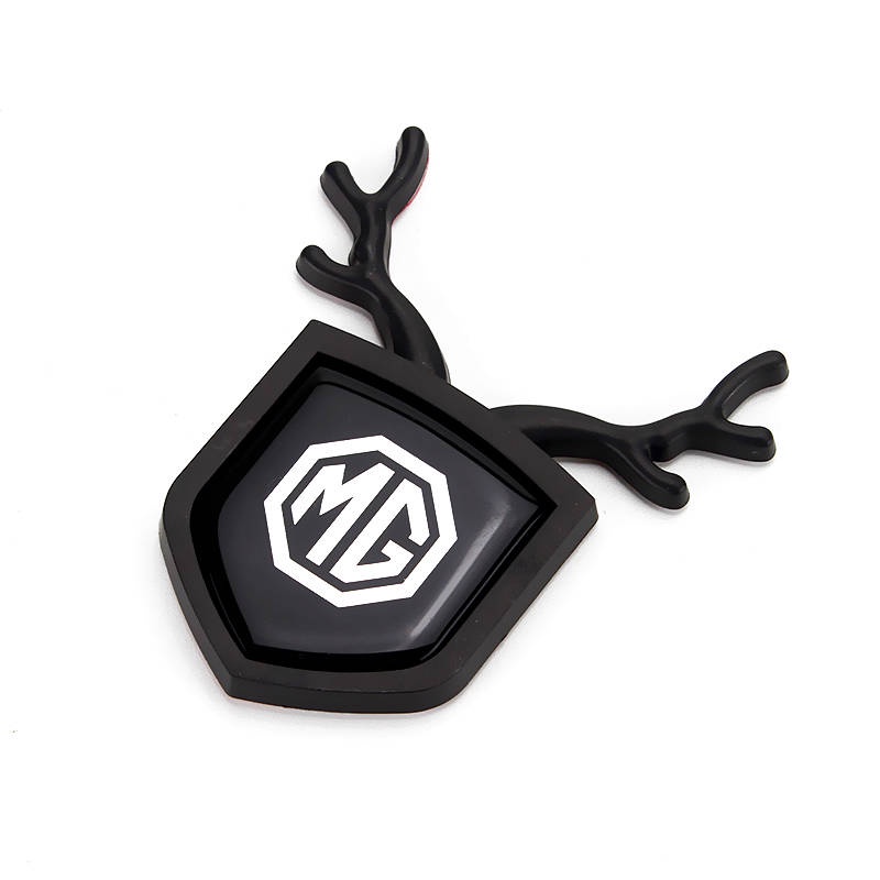 Mg Mg6 Zs Hs Gt Mg 5 Scratch Personality 3d Car Logo Antlers Side Seam Label Metal Bumper Stickers Decorative Sticker Label eONM
