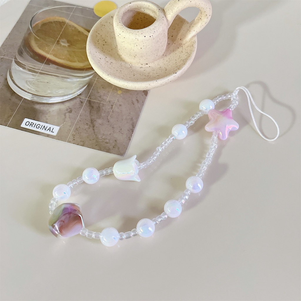 Dây Đeo Điện Thoại / airpods Bằng acrylic Hình Ngôi Sao Hoạt Hình Dễ Thương DIY