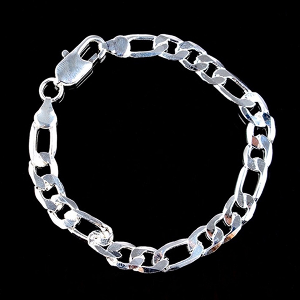 [Ts] Vòng Đeo Tay Unisex Mạ Bạc Thiết Kế Dạng Càng Cua Phẳng Thời Trang Thích