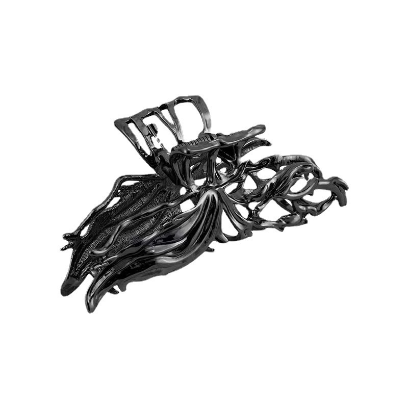 Kẹp Tóc Bướm Kim Loại Dạng Lỏng Cao Cấp Phong Cách Hàn Quốc Retro Tối Màu Dạng Kẹp Tóc Cá Mập Cao Cấp Dành Cho Nữ