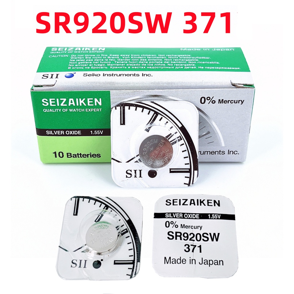 [CHÍNH HÃNG] Pin Seizaiken SII 371 SR920SW dành cho đồng hồ dùng pin 371 / SR920SW / LR920W / AG6 (Made in Japan)
