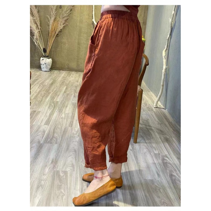 Set Áo Sơ Mi Và Quần harem Dài Đến Mắt Cá Chân Bằng Vải cotton Lanh Cài Nút Thiết Kế Thời Trang Mùa Hè Kiểu Mới Dành Cho Bạn Nữ