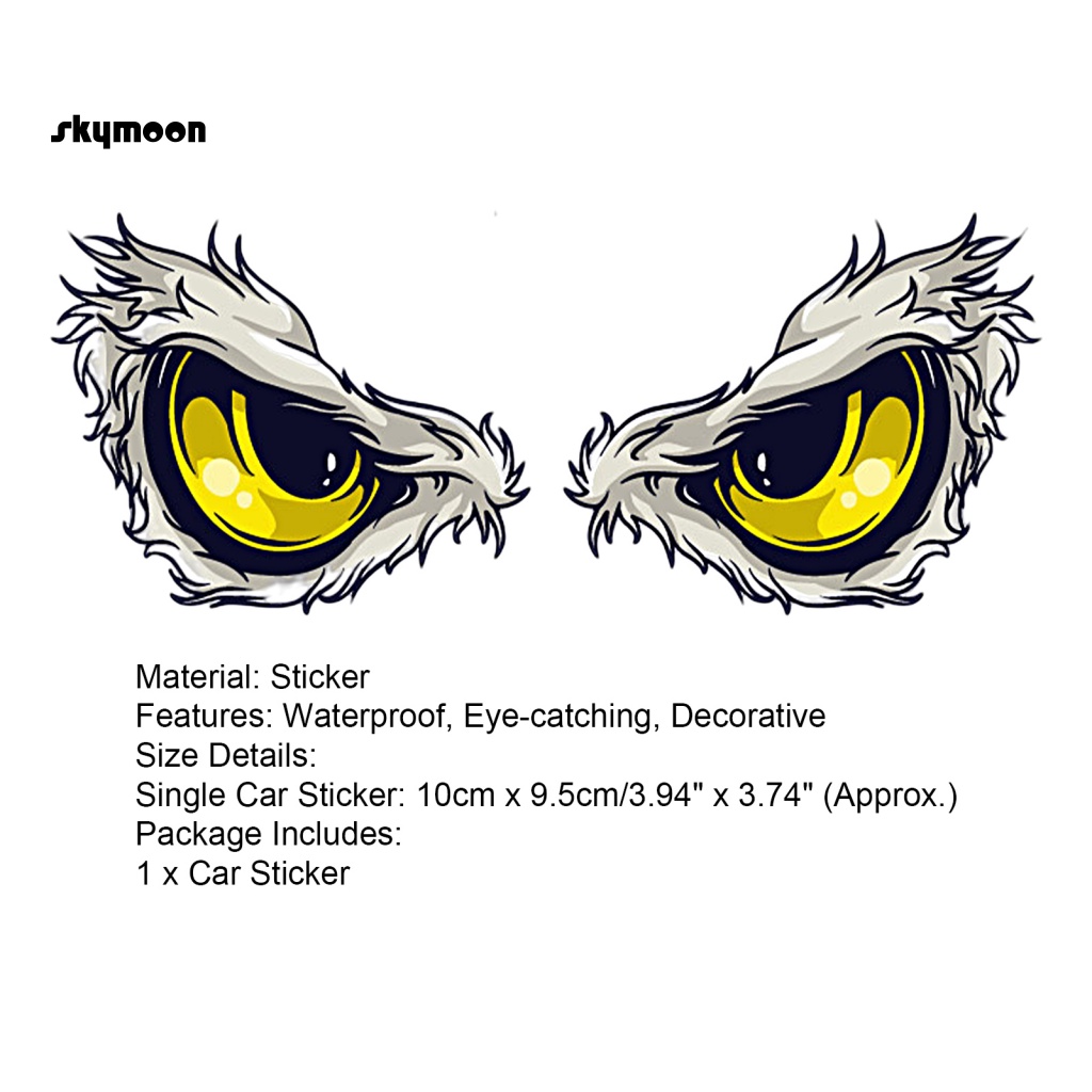 Đề Can Vinyl Dán Xe Hơi / Xe Máy Hình Đôi Mắt Đại Bàng Thân Thiện Với Môi Trường Chống Thấm Nước / Mài Mòn