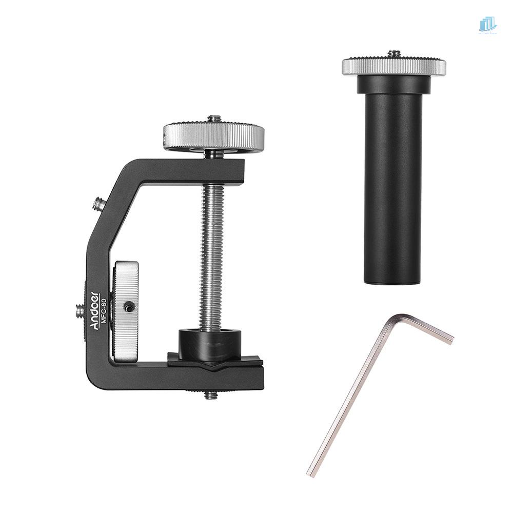 Kẹp Cây Hình Chữ C Đa Năng 10cm Mở Rộng 10cm Chuyên Dụng Cho Máy Ảnh DSLR / Andoer MFC-60