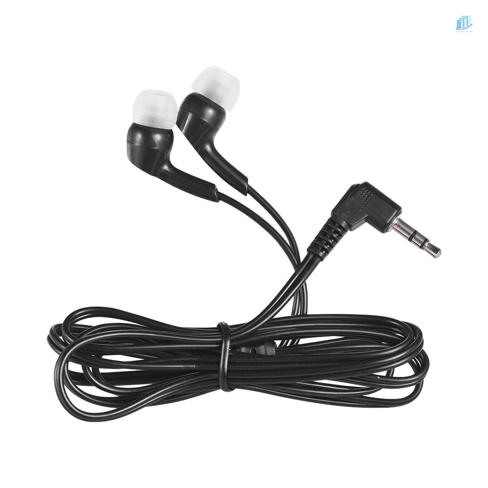 Tai Nghe Nhét Tai Có Dây 3.5mm Màu Đen Dành Cho Điện Thoại Thông Minh / Máy Tính Bảng / Laptop