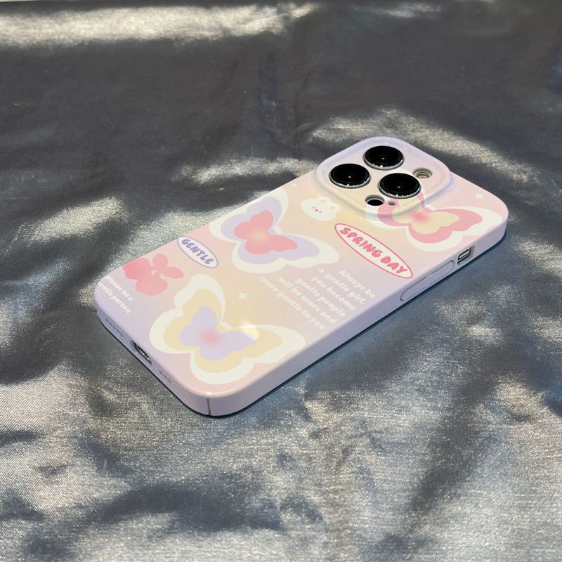 Ốp Điện Thoại Họa Tiết Bươm Bướm Màu Gradient Thời Trang Cho Iphone Promax1114 xr 8 137iPhone12xs plus FL2Q