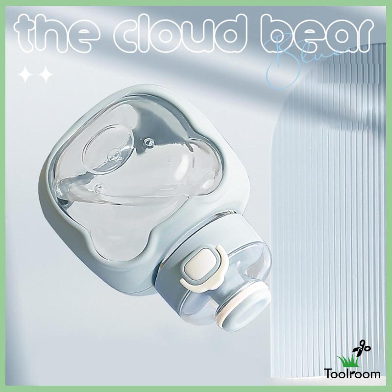 Bình Nước 1L Hình Gấu Dễ Thương Kèm Ống Hút Tiện Dụng Cho Văn Phòng / Thể Thao