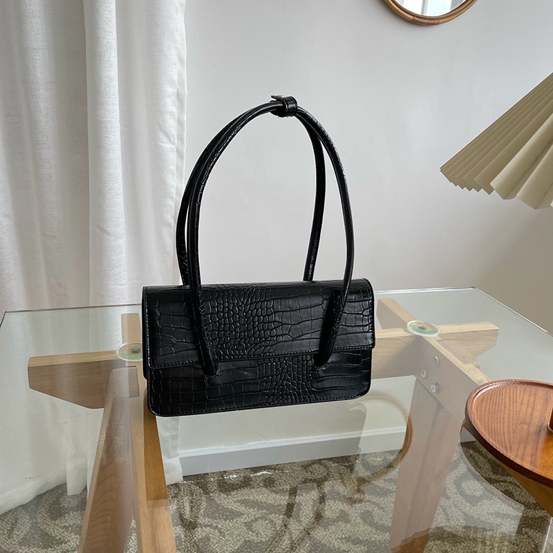 Ielgy Túi Xách Dáng Vuông Vân Da Cá Sấu Phong Cách Hàn Quốc Dễ Phối Đồ Cho Nữ