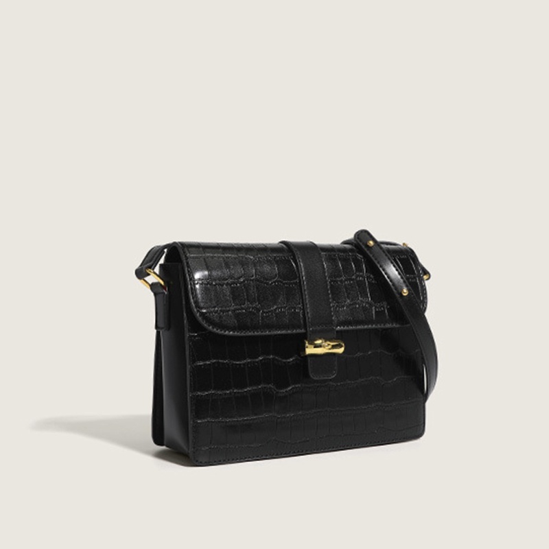 Túi Đeo Vai Hình Vuông Cỡ Nhỏ Họa Tiết Da Cá Sấu Phong Cách retro Thời Trang Cho Nữ