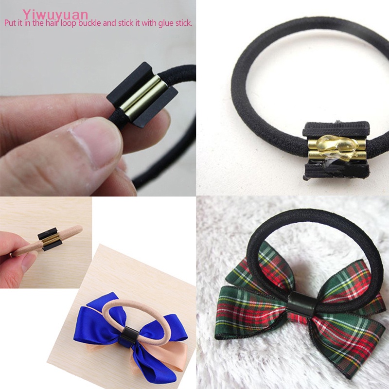 Set 100 Nơ Cao Su Co Giãn 3 Kích Cỡ Làm Phụ Kiện Trang Sức