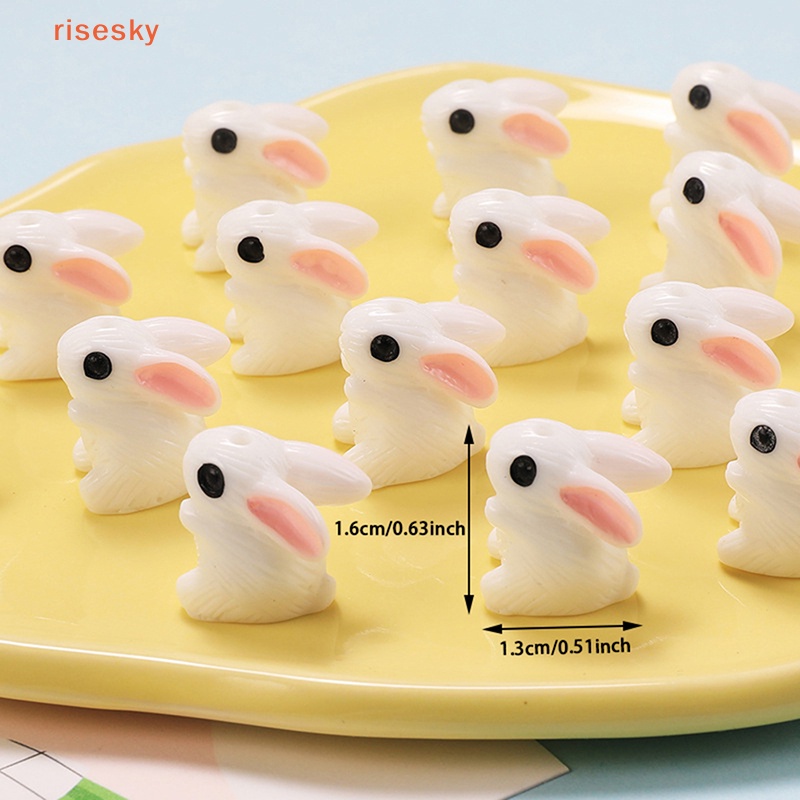 Chuỗi Hạt Sứ Trắng Hình Thỏ Hoạt Hình Dùng Làm Trang Sức Thủ Công