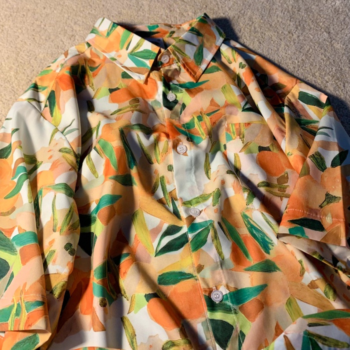 NRVP Áo Sơ Mi Nữ Ngắn Tay In Họa Tiết Độc Đáo Phong Cách Hàn Quốc Mới