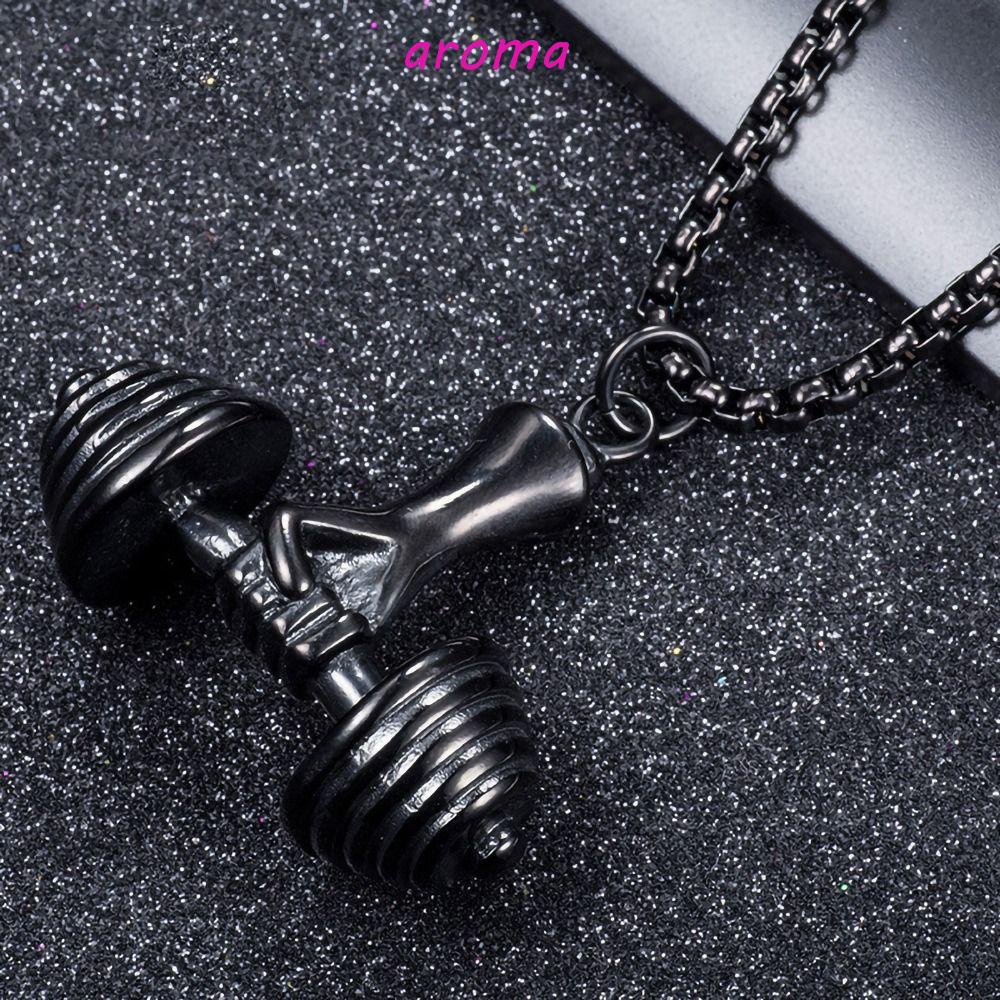 Trang Sức Vòng Đeo Tay Thời Trang Dành Cho Nam|Mặt Dây Chuyền Hình Quả Tạ Bằng Thép Titan Phong Cách Hip Hop Đường Phố Cá Tính