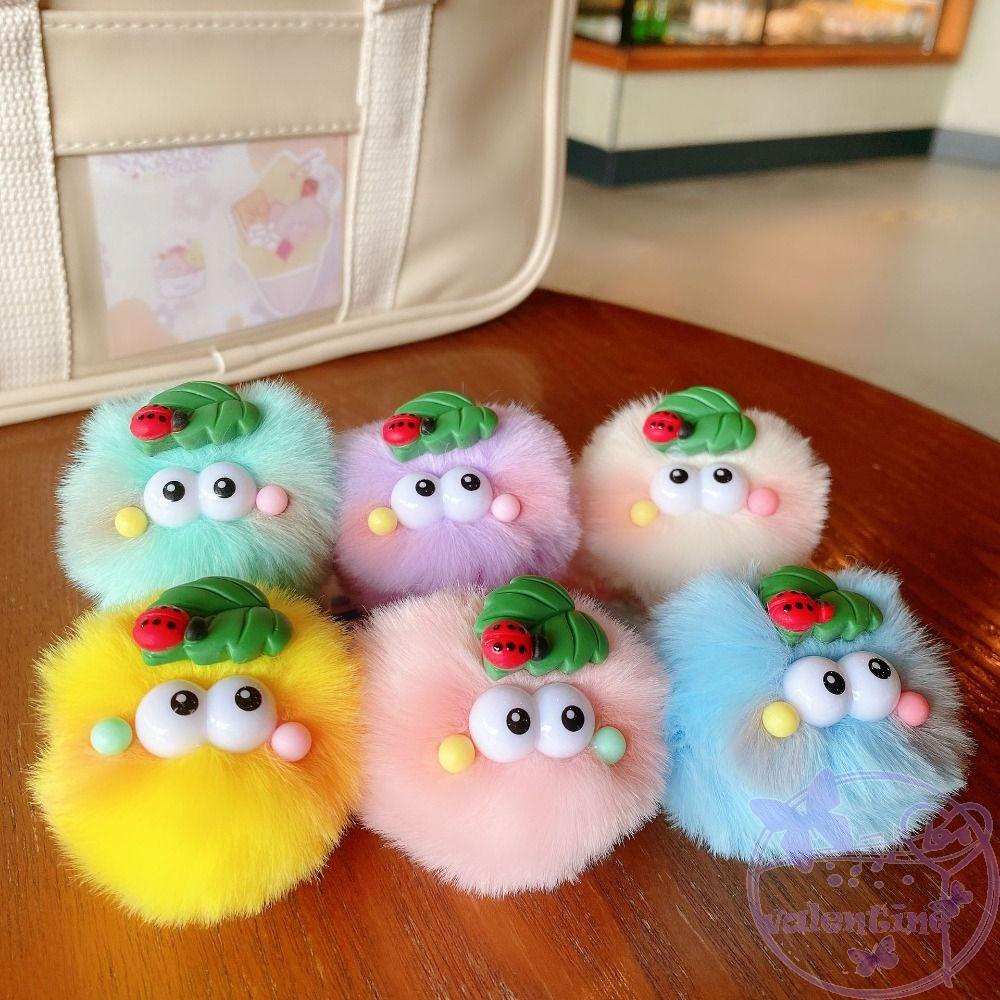 Móc Khóa Hình Yêu Tinh Nhồi Bông Màu Cầu Vồng Dễ Thương