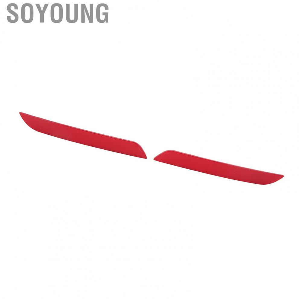 Soyoung Rear Bumper Reflector  OE Design Safe Warning Increased Visibility Long Service Life ABS 63147382233 2Pcs for 3 Series F30 Saloon 2011‑2015