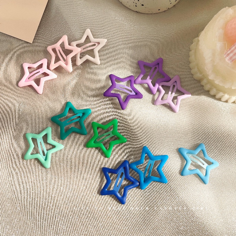 Set 3 Kẹp Tóc Hình Ngôi Sao Năm Cánh Dễ Thương Cho Bé Gái