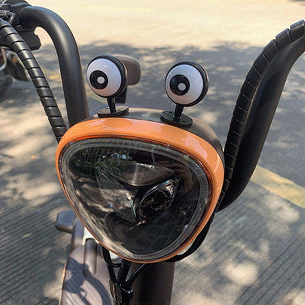 Electric Car Cute Decorations Battery Car Motorcycle Funny Big Eyes Motorcycle Accessories Car Decoration qH68