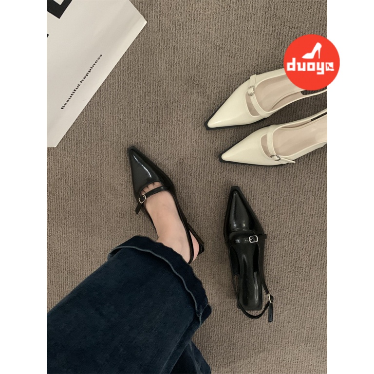 Duoya Thẳng Hàng Từ Nhà Máy ~ [Hàng Có Sẵn] Giày Cao Gót Mũi Nhọn Mary Jane Mùa Xuân Miễn Phí Vận Chuyển Giày Cao Cấp Cho Nữ