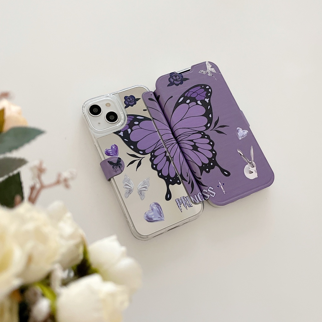 Ốp Điện Thoại Silicon tpu Mềm Trong Suốt Chống Sốc In Họa Tiết Bươm Bướm Dành Cho iPhone 14 13 12 11 PRO MAX