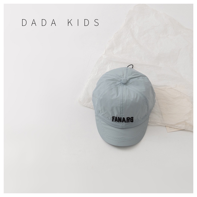 Mũ Lưỡi Trai Mỏng Vành Ngắn Nhanh Khô Thêu Chữ Đơn Giản Thời Trang Mùa Hè Cho Bé