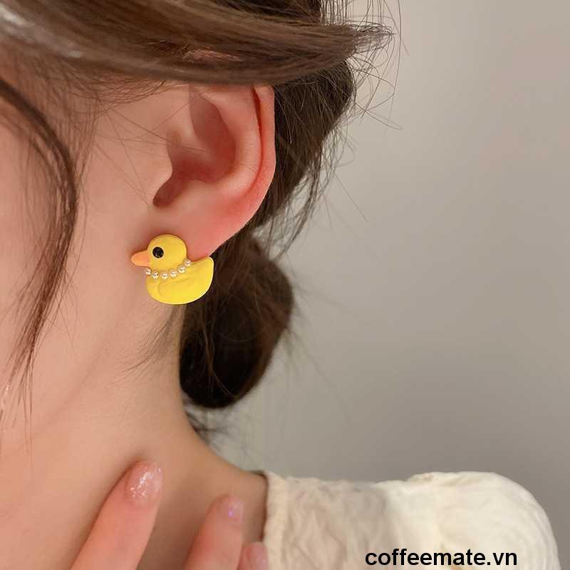 ⚡Bông Tai Mạ Bạc 925 Hình Con vịt Phong Cách Hàn Quốc Cho Nữ