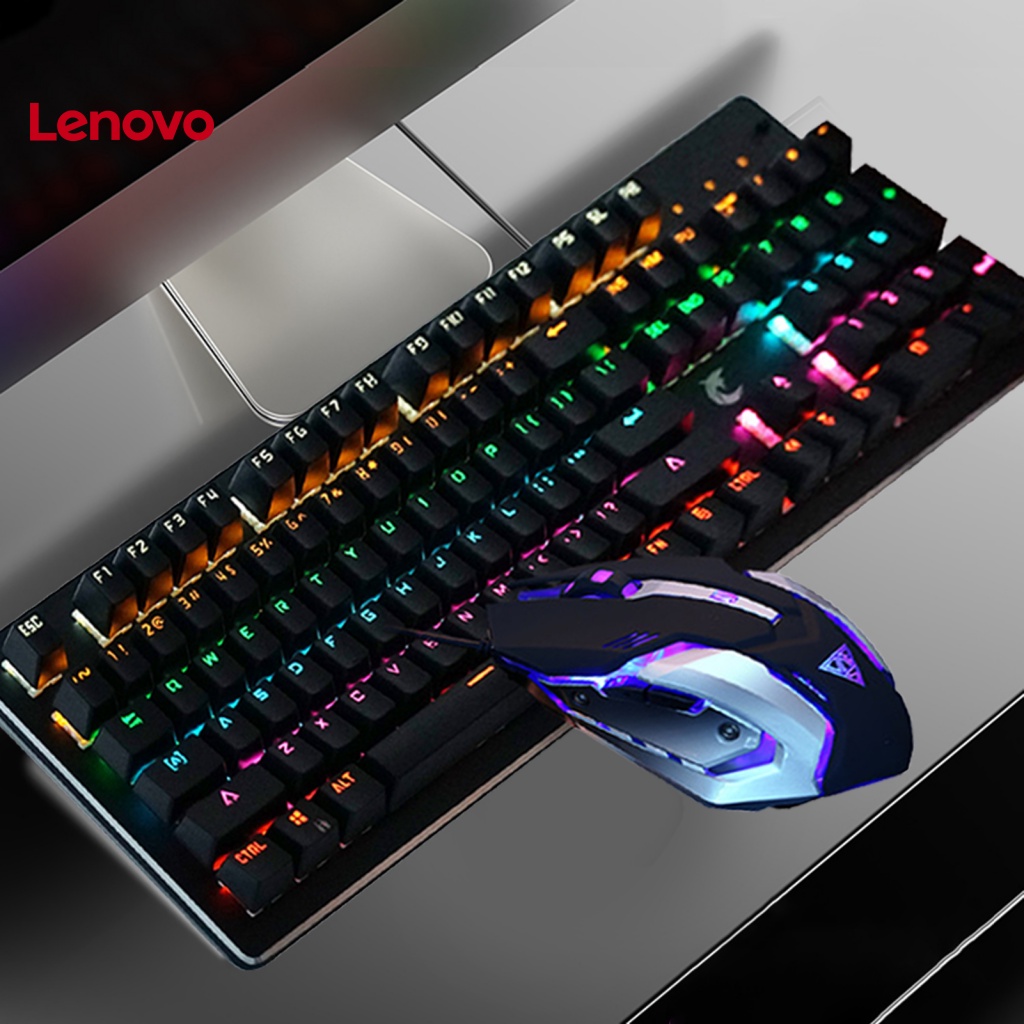 1 Bộ Bàn Phím RGB 3200DPI Chống Thấm Nước Có Đèn Nền