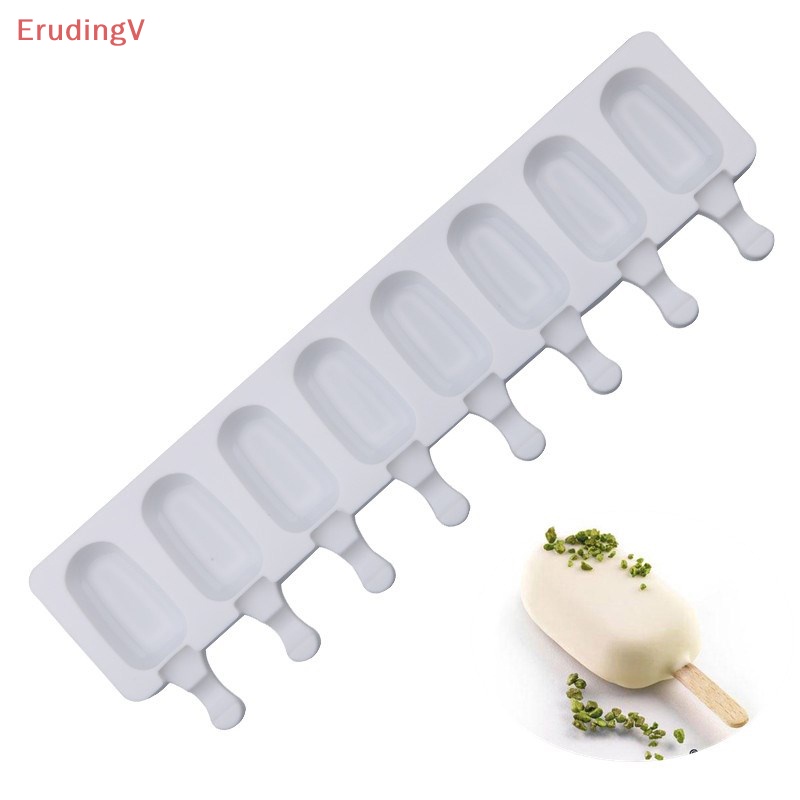 Khuôn Làm Kem Que 8 &amp; 4 Ngăn Bằng Silicon Dày Dặn Tiện Dụng