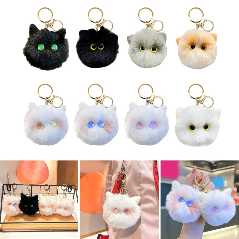 Móc Khóa Hình Mèo Hoạt Hình Nhồi Bông Đáng Yêu