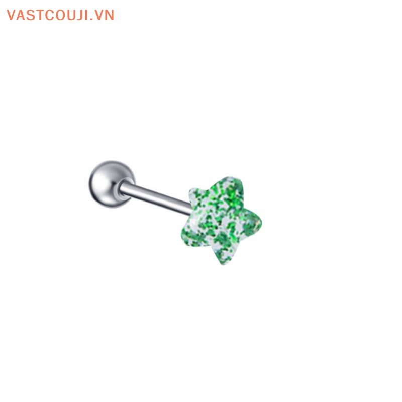 1 Khuyên Xỏ Lưỡi / Tai / Cơ Thể Bằng Kim Loại Thời Trang