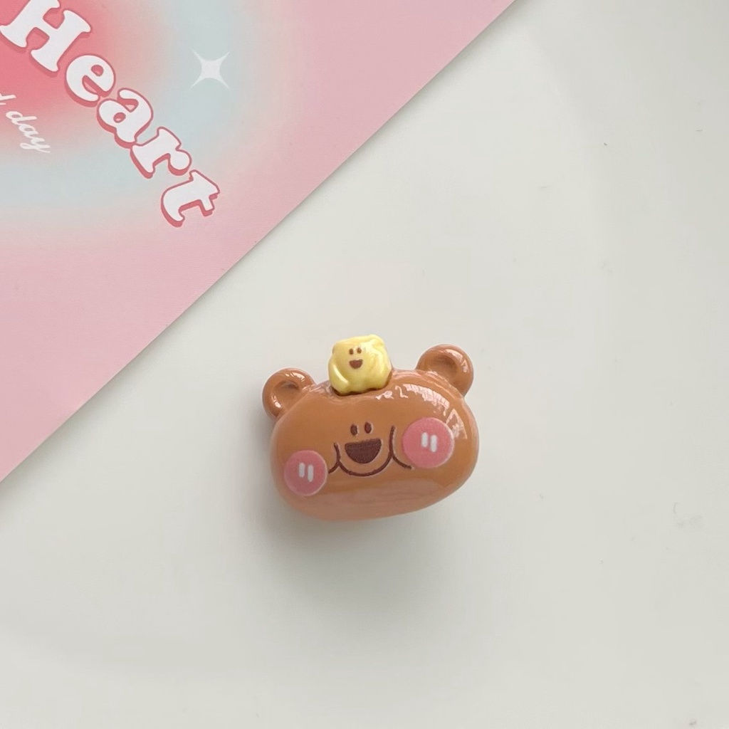 Kẹp Tóc Hình Phô Mai / Thỏ / Gấu Hoạt Hình Kiểu Hàn Quốc Dễ Thương Cho Bé