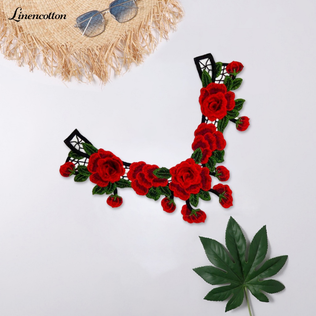 Miếng Vải Cotton Lanh Phối Ren Họa Tiết Hoa Tinh Tế Dùng May Vá Quần Áo Thủ Công