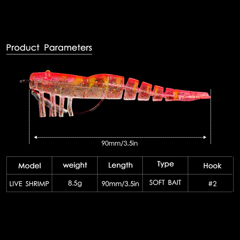 Mồi Câu Cá / Tôm Mềm Mại Đa Năng Tiện Dụng JR