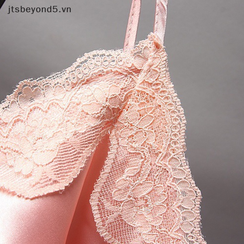 # JY#  Bowknot trong suốt sexy đồ lót ren vải tuyn rỗng treo nightdress ..