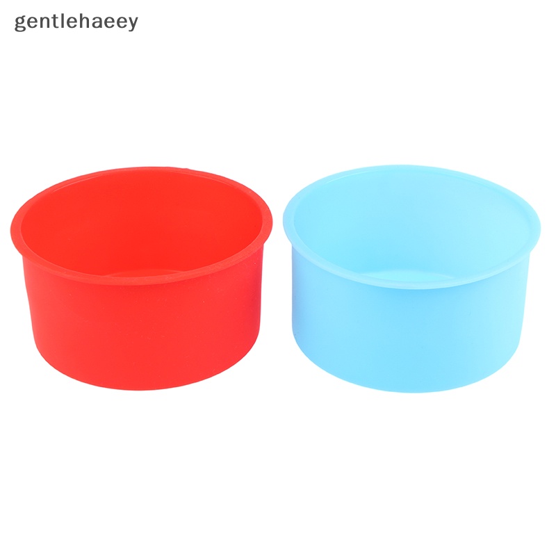1 Khuôn Nướng Bánh Hình Tròn Mini Bằng Silicone Chống Dính Kích Thước 4 Inch