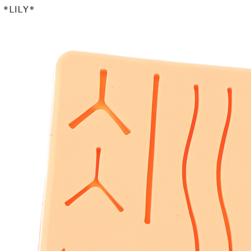 LILY Da y tế khâu thực hành Silicone Pad vết thương mô phỏng phẫu thuật Đào Tạo uuu