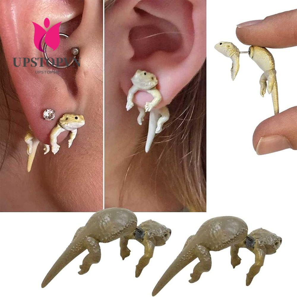 Bông Tai Hình Thằn Lằn Vui Nhộn Thời Trang Cho Nữ