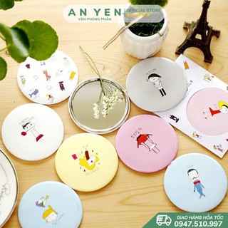 Gương Nhỏ Gương Trang Điểm Mini Hoạt Hình Dễ Thương