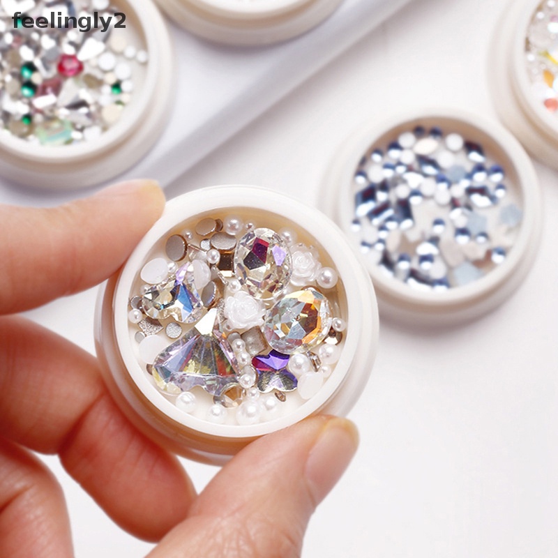 1 Hộp Đá 3D Lấp Lánh Trang Trí Móng Tay Nghệ Thuật