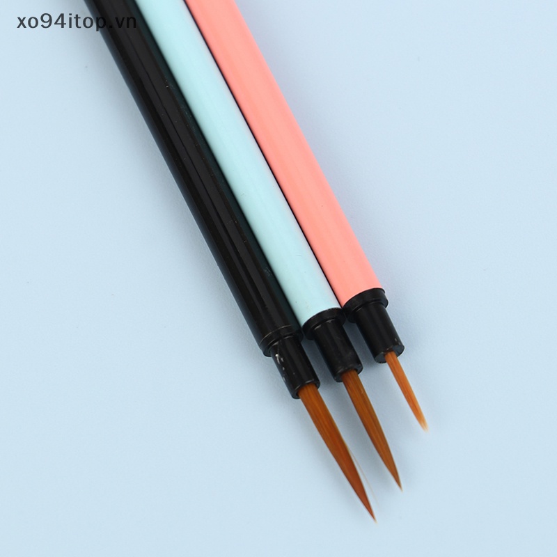 Xoitop Set 3 Cọ Vẽ Trang Trí Móng Tay Nghệ Thuật Acrylic Siêu Bền Màu Sắc Đẹp Mắt