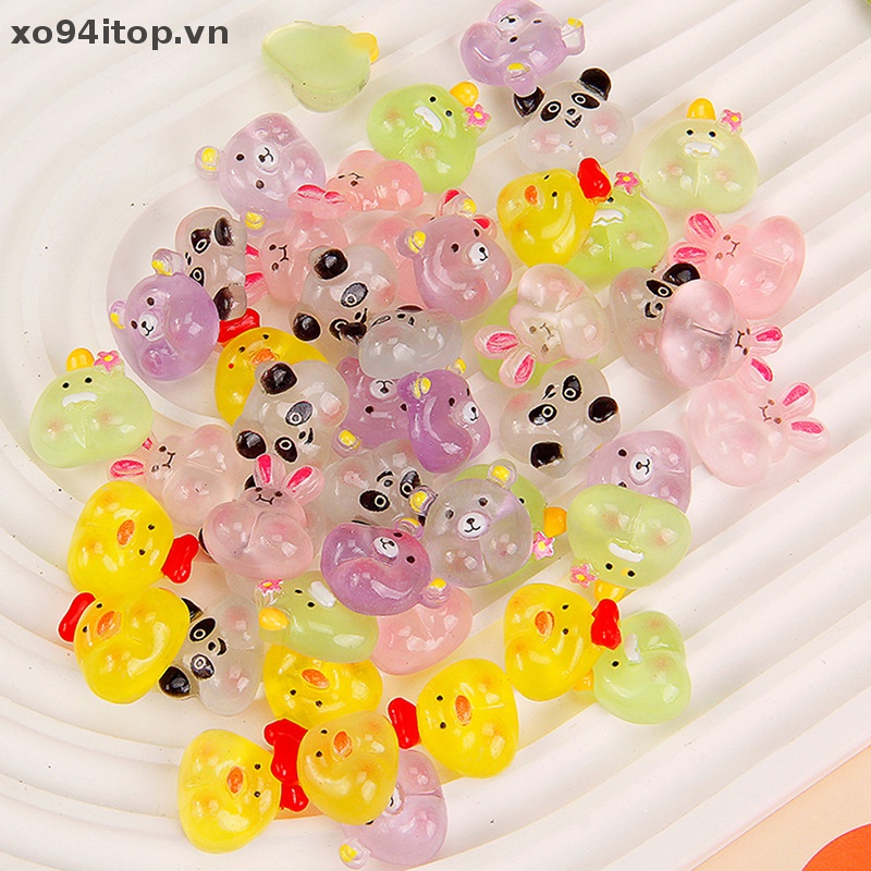 Set 10 Tượng Gà Vịt / Gấu Phát Quang Trang Trí