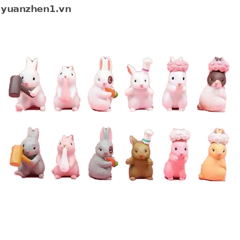 Đồ trang trí Chú Thỏ Mini Để Bàn Trang Trí Sáng Tạo Vui Nhộn