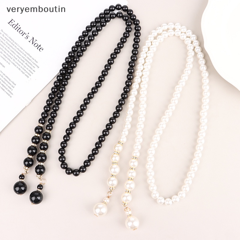 Thắt Lưng Dây Xích Kim Loại Đính Ngọc Trai Thanh Lịch Cho Nữ