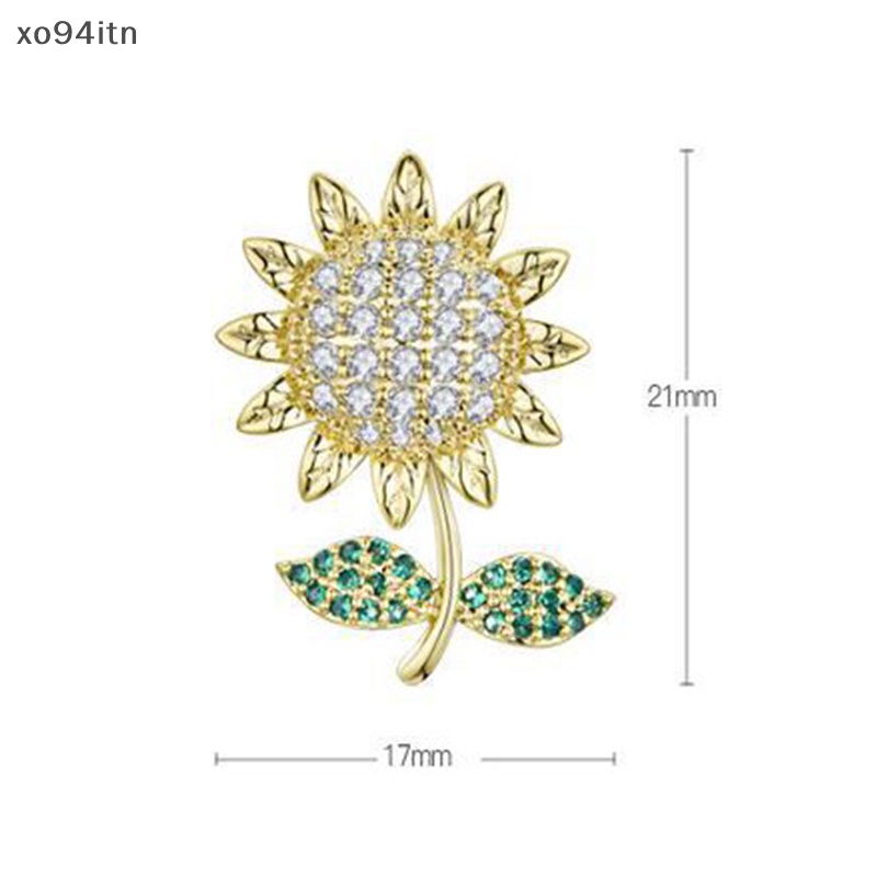 Ghim Cài Áo Hình Hoa Hướng Dương Đính Đá Lấp Lánh Chống Ánh Sáng Dành Cho Nữ