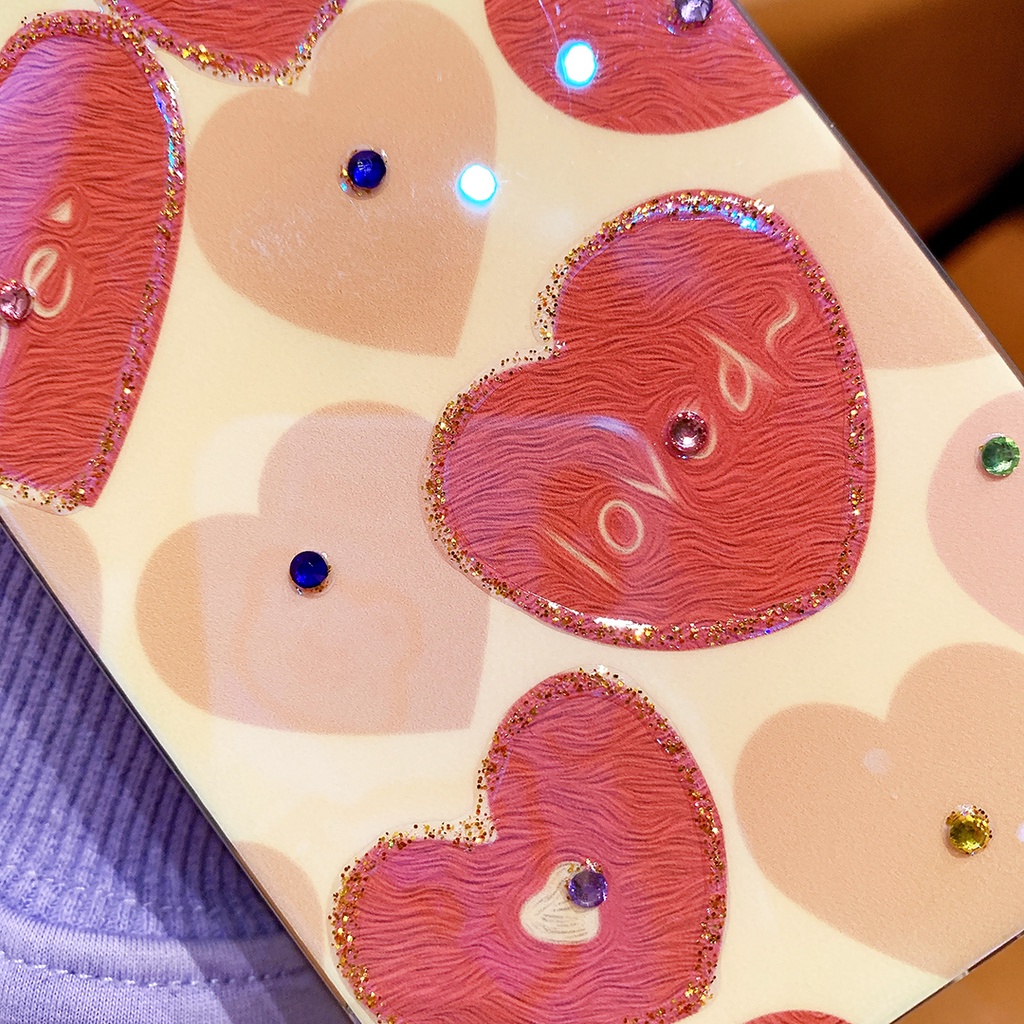 Ốp Điện Thoại TPU Chống Sốc Blue-ray In Họa Tiết Trái Tim Cho IPhone 14 13 12 11 Pro MAX 14 Plus X XR XS MAX 7 8 Plus