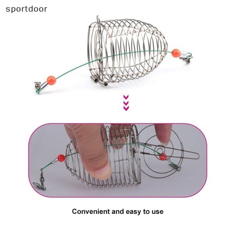 Lồng Bắt Cá Bằng Thép Không Gỉ Tiện Dụng Cho Hoạt Động Ngoài Trời