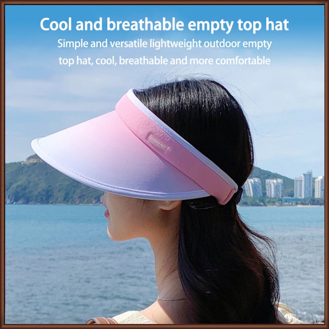Nón Rộng Vành Hở Chóp Chống Tia Uv Thời Trang Đi Biển Mùa Hè Cho Nữ